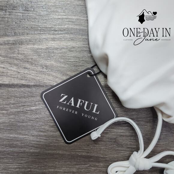 Zaful Drawstring Tie Back Bikini Swimsuit Size M - Picture 2 of 5